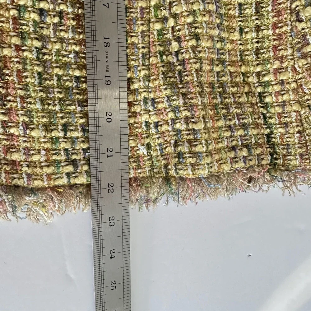 Chadwick's Tweed Blazer Jacket Womens 12 Yellow Fringed‎ Trim Old Money NWOT - Picture 9 of 9